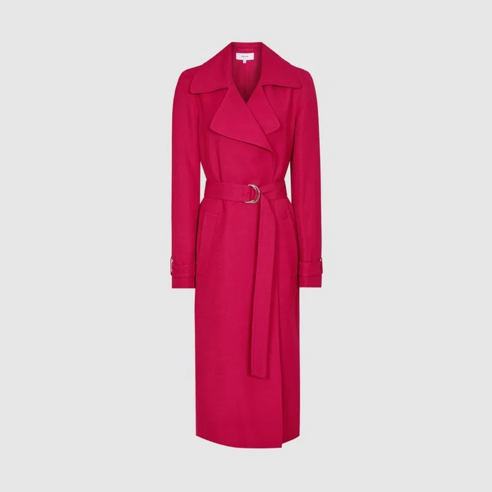 REISS | Lianna Linen Blend Duster Coat - Picture 2 of 6